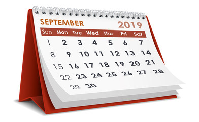 September 2019 calendar