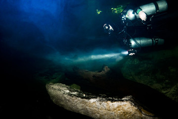 Obraz premium sidemount diver