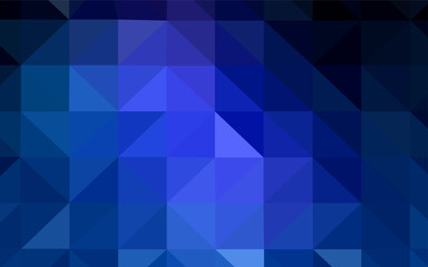 Obraz premium Dark BLUE vector abstract mosaic pattern.