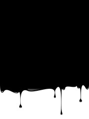Black dripping shiny banner vector illustration