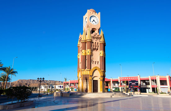 Clock tower. Sharm El Sheikh. Sinai Peninsula. Egypt.