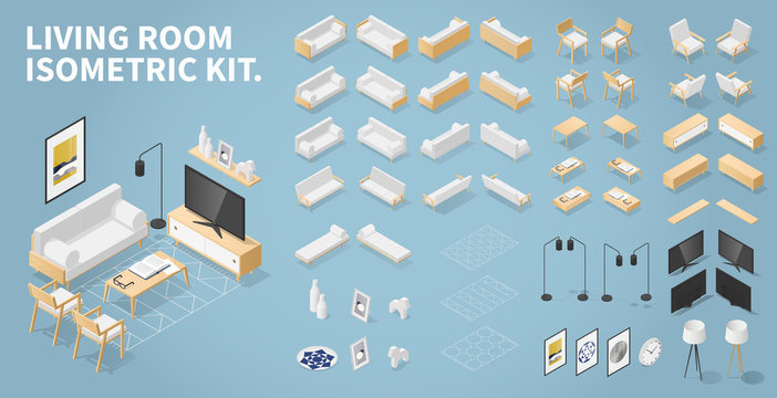Isometric Living Room Kit