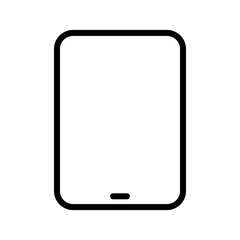 Tablet pc pad simple line icon vector illustration