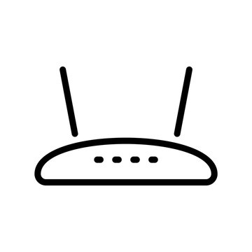 Modem router icon simple flat style putline vector