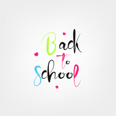 Welcome back to school label. School Background. Back to school sale tag. Vector illustration. Hand drawn lettering badges. Typography emblem set.