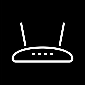 Modem router icon simple flat style putline vector