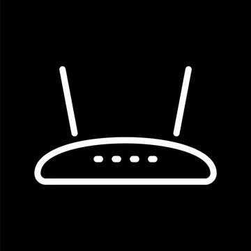 Modem router icon simple flat style putline vector