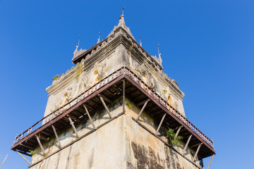 Fototapeta na wymiar Nanmyint Watch Tower In Inwa, Myanmar