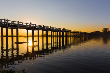  U Bein&rsquo;s Bridge, in Amarapura,  Myanmar.
