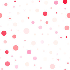 Light Pink, Yellow vector seamless background with bubbles.