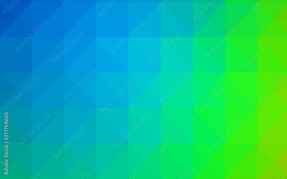 Aufkleber light blue, green vector pattern with gradient triangles.