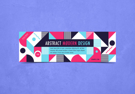 Banner Layout with Colorful Geometric Shapes
