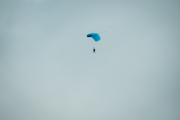 Skydiver on the sky