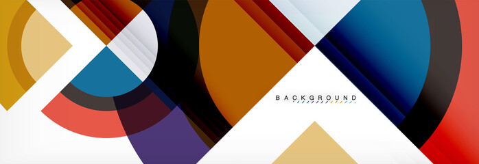 Obraz premium Vector circular geometric abstract background