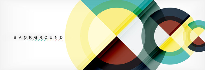 Obraz premium Vector circular geometric abstract background