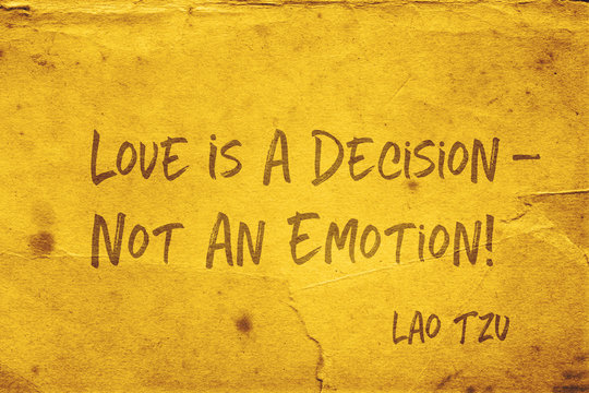 love is decision Lao Tzu