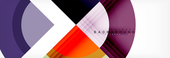 Obraz premium Vector circular geometric abstract background