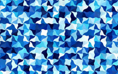 Dark BLUE vector crooked abstract pattern.