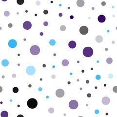 Dark BLUE vector seamless pattern with spheres.