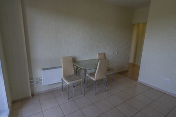 Kitchen in modern apartment 