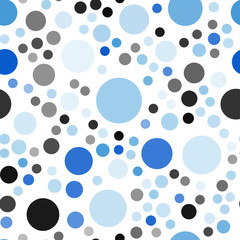 Light BLUE vector seamless background with bubbles.