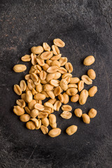 Salted roasted peanuts.