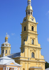 Peter and Paul Cathedral at Peter and Paul Fortress in Saint Petersburg, Russia. Russian Orthodox...