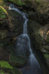Miluscin waterfall on Bily creek in summer nice morning