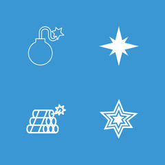Collection of 4 effect filled and outline icons