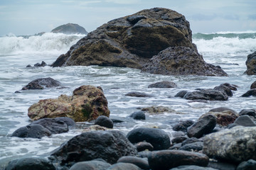 Fototapeta na wymiar Rocky shore in Costa Rica