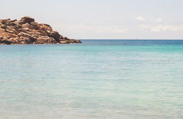 Blick auf Mittelmeer auf Korsika