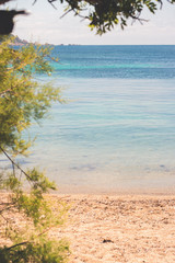 Blick auf Mittelmeer auf Korsika