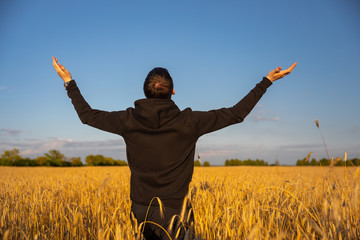 supplication to God. hands to the sky