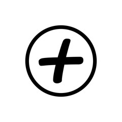 Creative Trendy Plus icon. Line style. Web buttons or app buttons concept vector.