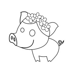 Поросёнок, девочка.