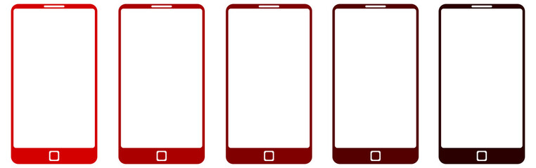 colorful blank smartphones (Smartphone logo)
