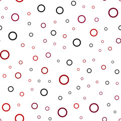 Dark Red vector seamless background with bubbles.