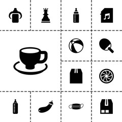 Collection of 13 closeup filled icons