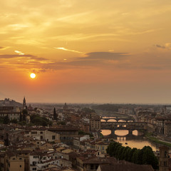 Fototapeta na wymiar Sunset in Firenze