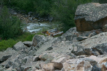Years ago this pickup truck did not make it down the steep, rocky, narrow trail that leads to the Crystal Mill