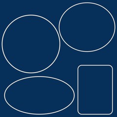 Frames from a sea rope. Round, oval and rectangular. Vector illustration.