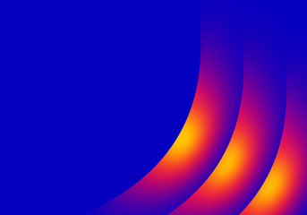 Minimalistic blue background with bright light effect, element