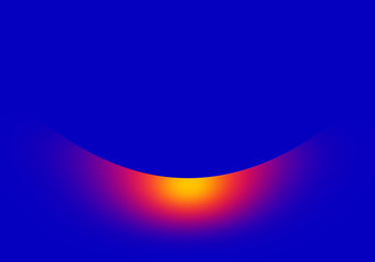 Minimalistic blue background with bright light effect, element