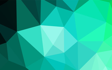Light Green vector gradient triangles template.