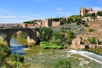 Toledo and Tajo river, Spain