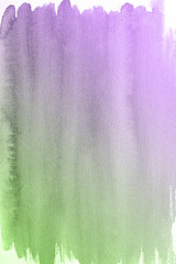 Purple and green brushes paint background.