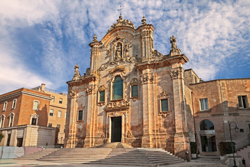 Fototapeta na wymiar Matera, Basilicata, Italy: the ancient church of San Francesco d'Assisi