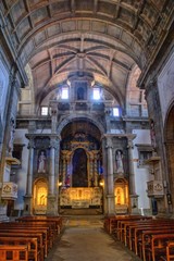 Fototapeta na wymiar Inside Grilos Church in Porto