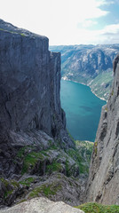 Beautiful fjord in Norway. View from the top