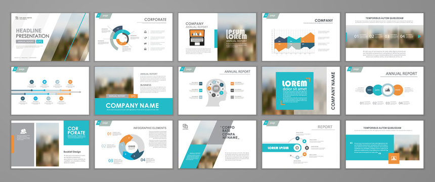 Abstract business brochure set